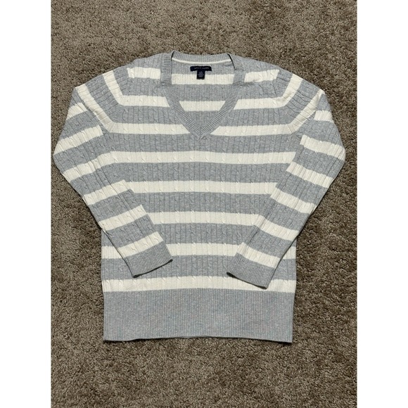 Girls Tommy Hilfiger Long Sleeve Knitted V Neck Sweater - Large - Picture 1 of 3